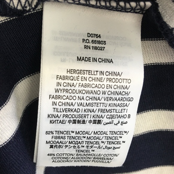 BODEN Marcia Stripe Jersey Shirt Dress, Navy /Ivory Size 10P - Picture 11 of 15